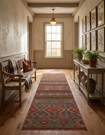 2' 8 x 9' 11 Hand Knotted Kazak Runner Rug