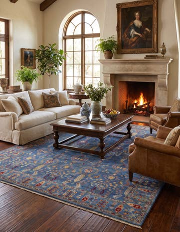 8' x 9' 9 Hand Knotted Kazak Rug