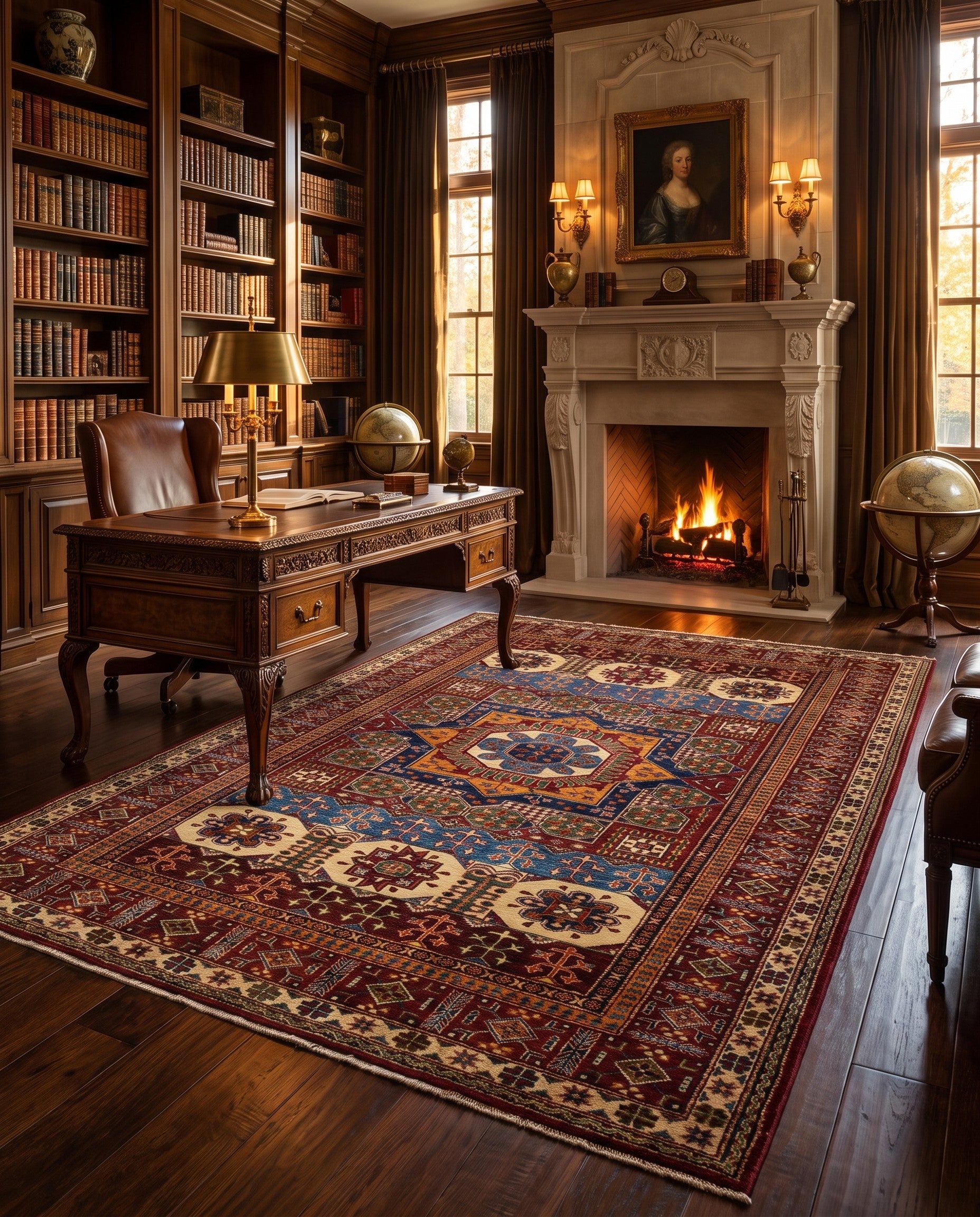 6' x 9' Hand Knotted Mamluk Ziegler Rug