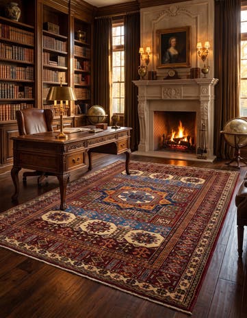 6' x 9' Hand Knotted Mamluk Ziegler Rug