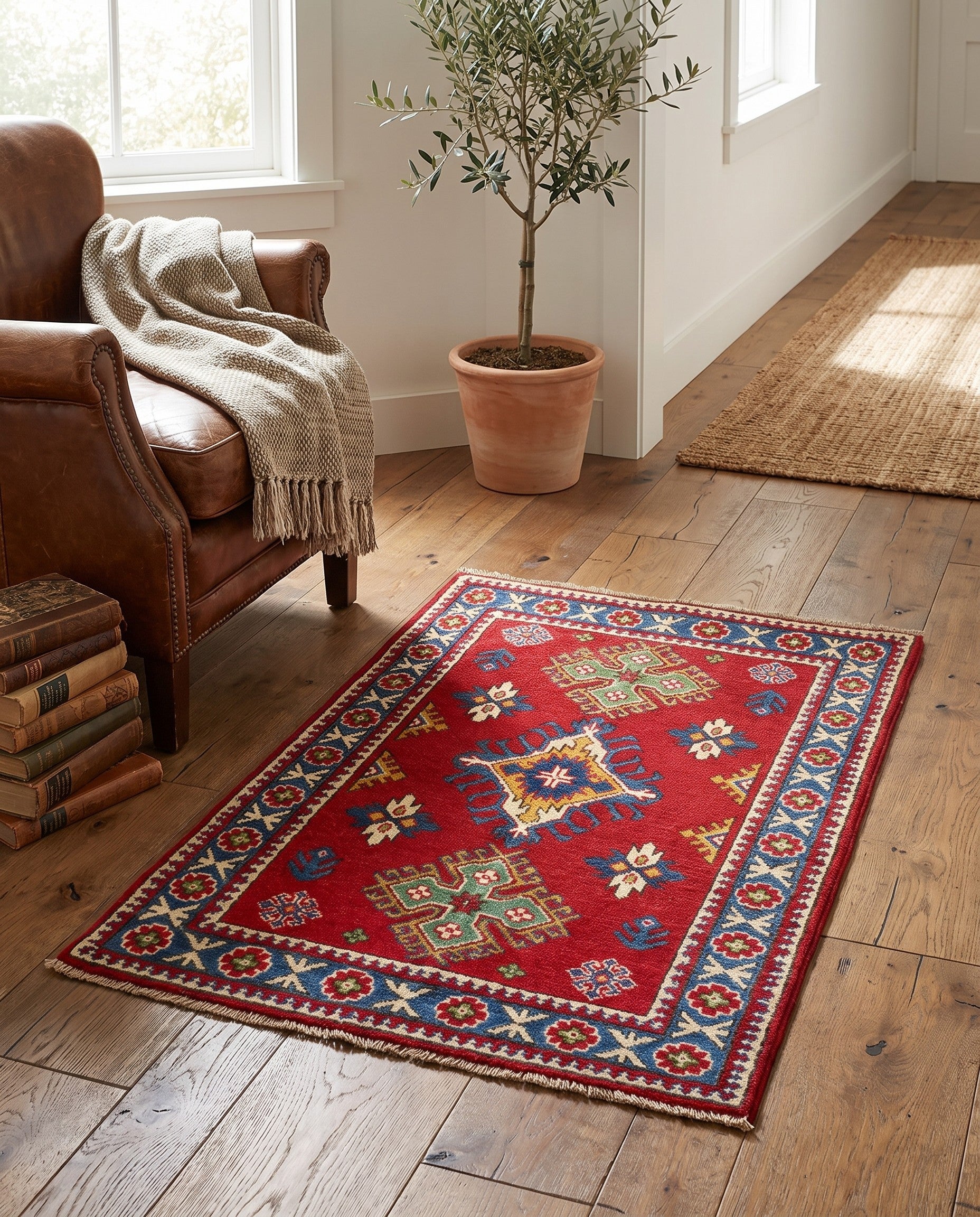 2' 7 x 3' 10 Hand Knotted Kazak Rug