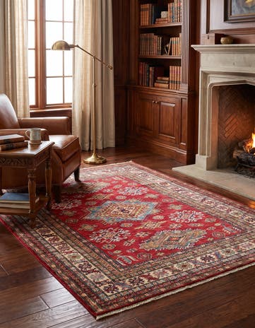 5' 1 x 6' 2 Hand Knotted Kazak Rug