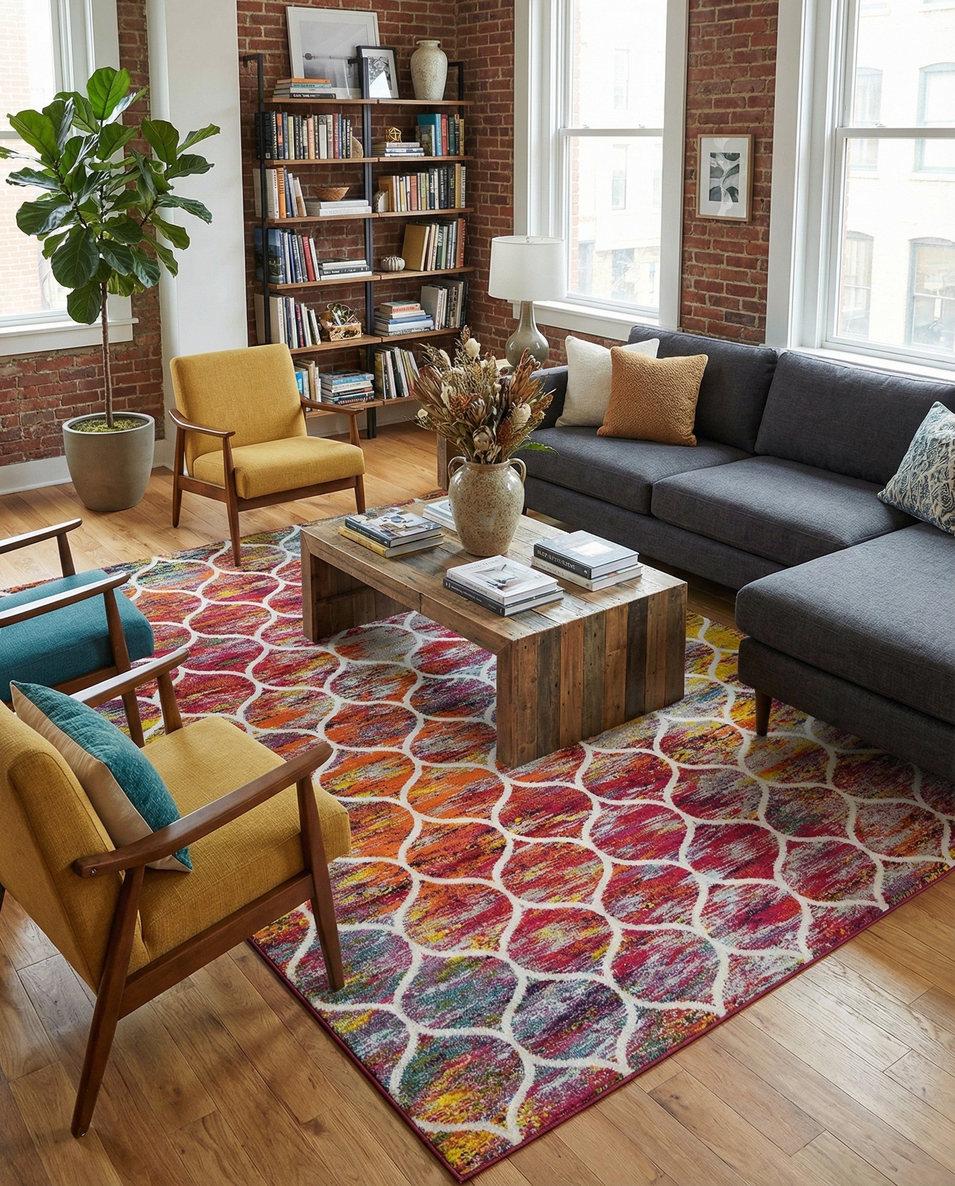 Primary image 10' x 13' Trellis Frieze Rug