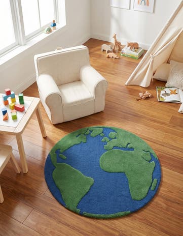 3' 1 x 3' 1 Playtime Kids Wool Freeform Rug