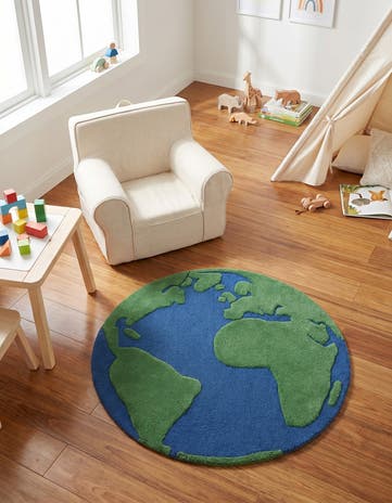 3' 1 x 3' 1 Playtime Kids Wool Freeform Rug