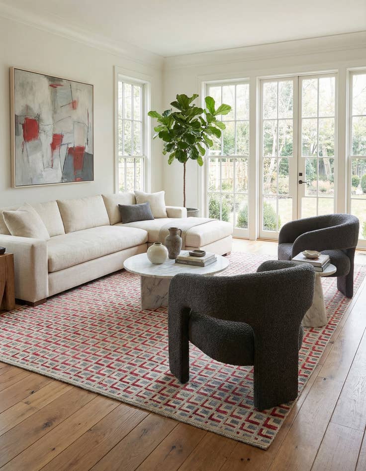 Detail image of 8' 6 x 10' 3 Hand Knotted Darya Wool Rug