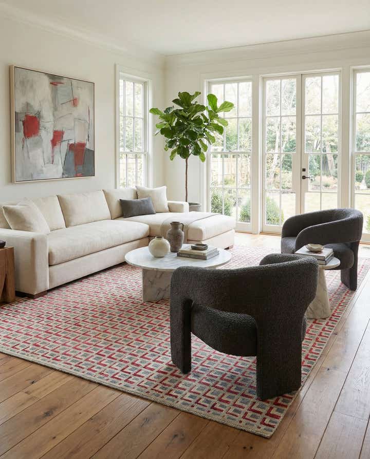 8' 6 x 10' 3 Hand Knotted Darya Wool Rug