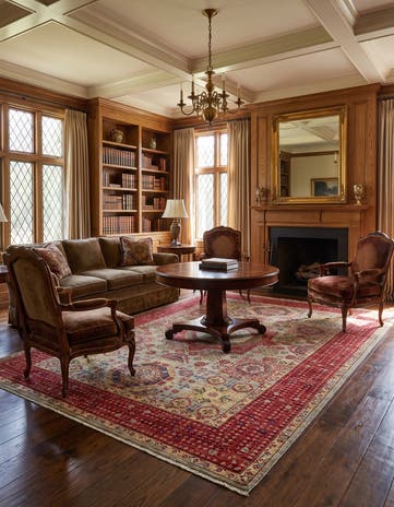 6' 9 x 9' 7 Hand Knotted Mamluk Ziegler Rug