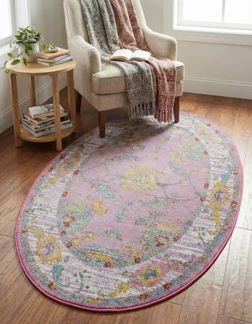 Pink Paragon Oval Rug
