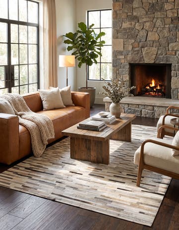 5' 1 x 8' 2 Cowhide Rug
