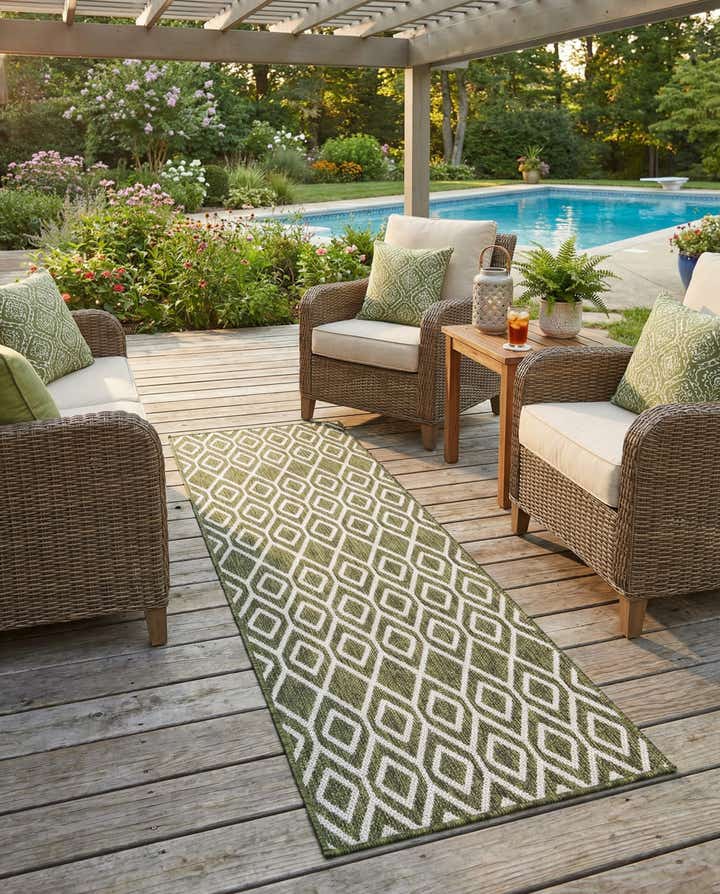 2' x 6' Easy-Clean Jill Zarin Turks and Caicos Indoor / Outdoor Runner Rug