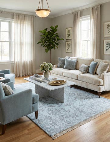 5' 5 x 7' 10 Hand Knotted Darya Wool Rug