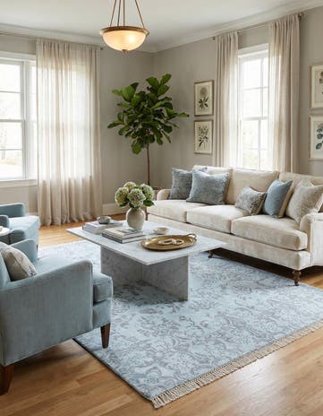 5' 5 x 7' 10 Hand Knotted Darya Wool Rug