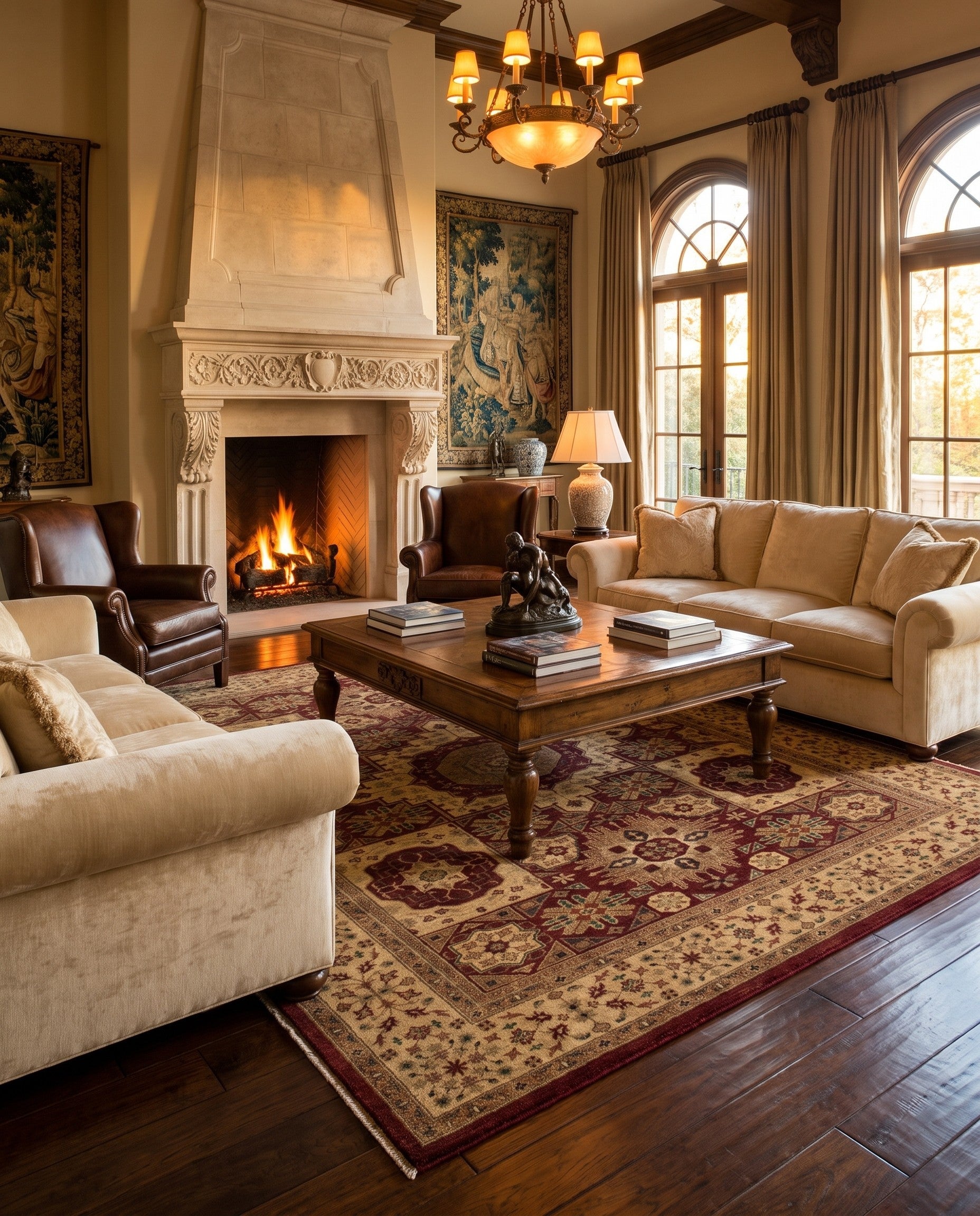 6' 11 x 9' 10 Hand Knotted Mamluk Ziegler Rug