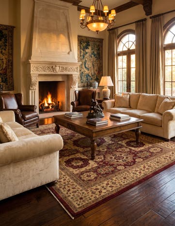 6' 11 x 9' 10 Hand Knotted Mamluk Ziegler Rug
