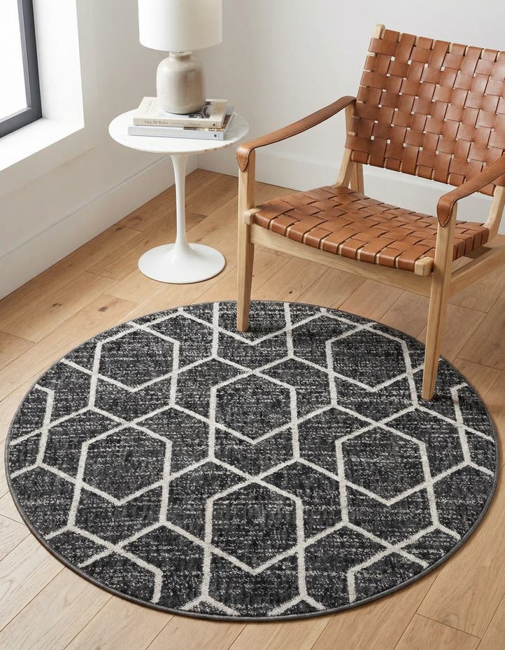 3' 3 x 3' 3 Eco Trellis Round Rug