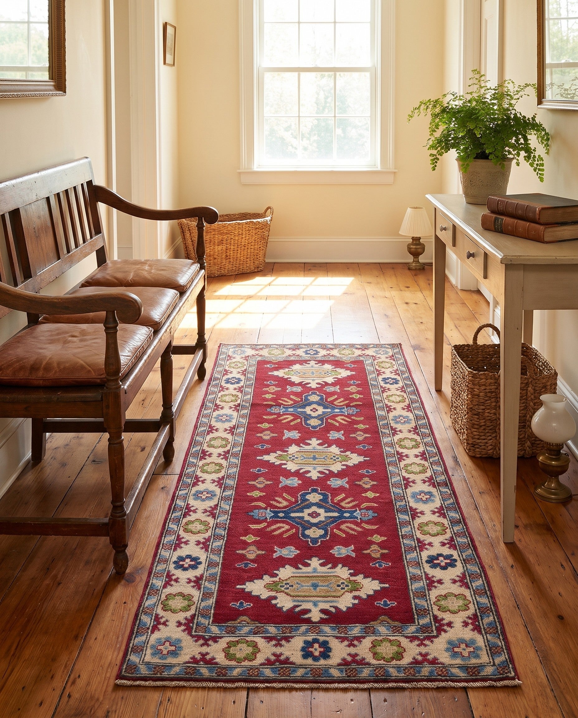 2' 8 x 6' 3 Hand Knotted Kazak Runner Rug