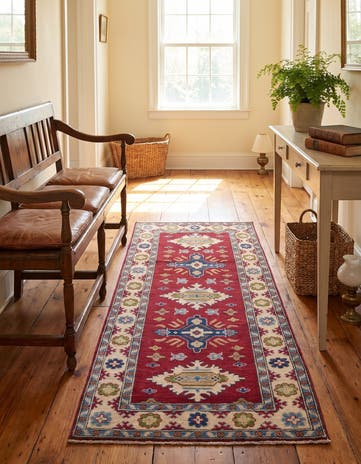 2' 8 x 6' 3 Hand Knotted Kazak Runner Rug