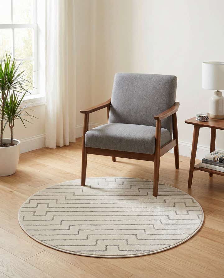 3' x 3' Vogue Geo Round Rug