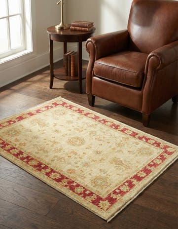 3' 5 x 4' 11 Hand Knotted Peshawar Ziegler Rug