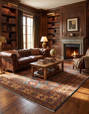 6' 5 x 10' 6 Hand Knotted Kazak Rug