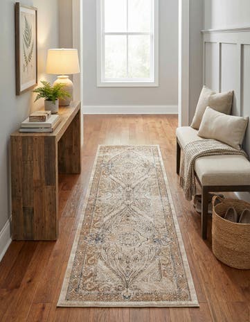 Beige Villa Runner Rug