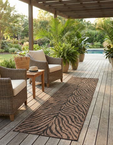 2' x 8' Easy-Clean Safari Indoor / Outdoor Runner Rug