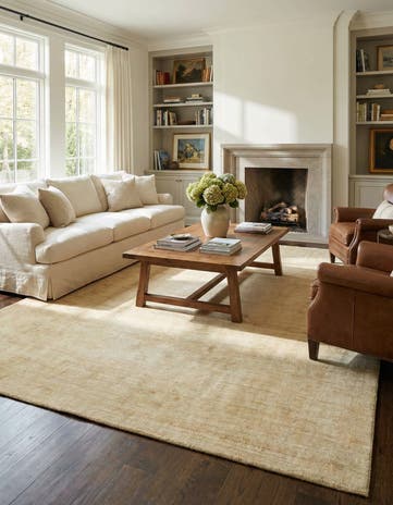8' 4 x 9' 9 Hand Knotted Oushak Wool Rug