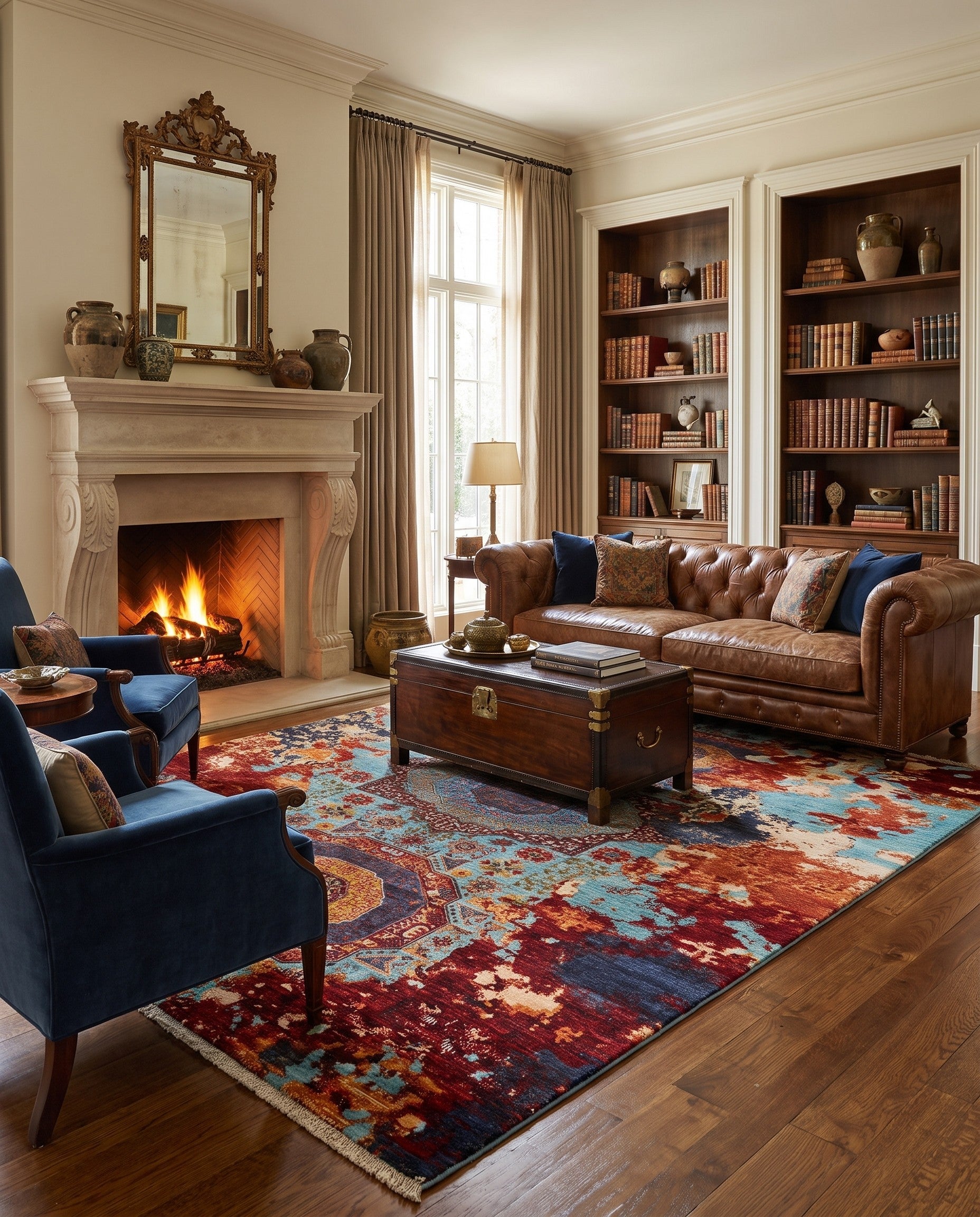 6' 8 x 9' 11 Hand Knotted Mamluk Ziegler Rug