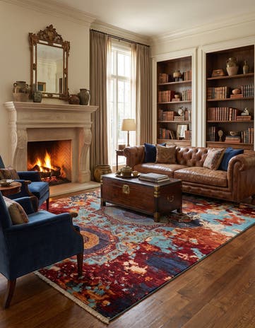6' 8 x 9' 11 Hand Knotted Mamluk Ziegler Rug