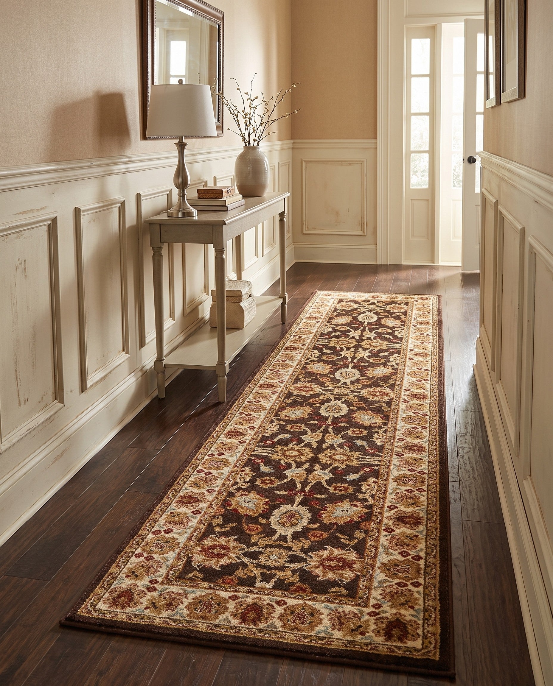 Brown Aditi Runner Rug