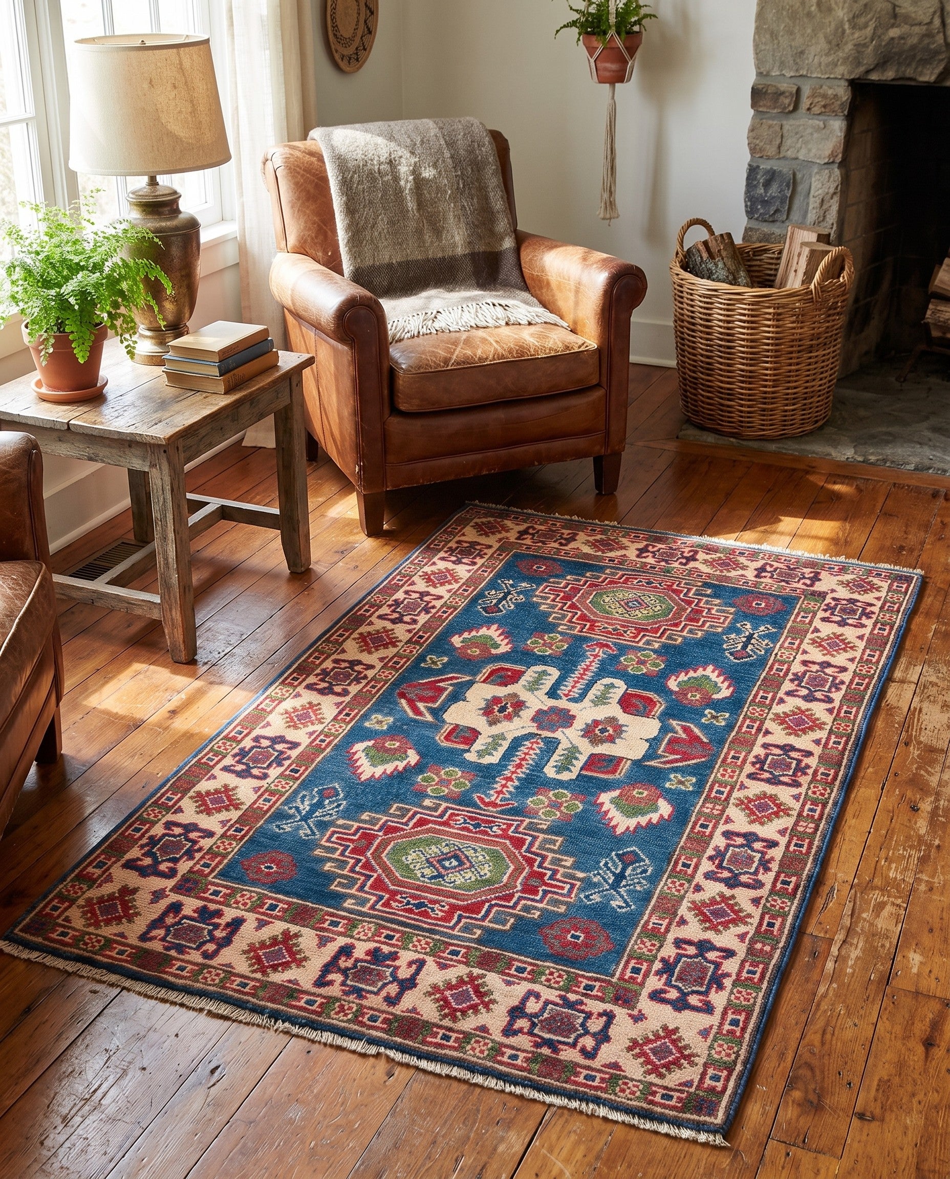 2' 7 x 4' 2 Hand Knotted Kazak Rug