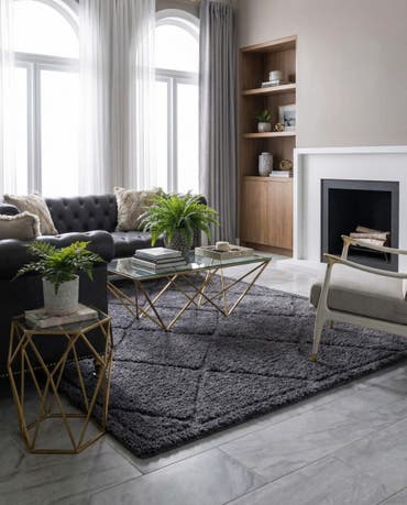  8' x 10' Lattice Shag Rug