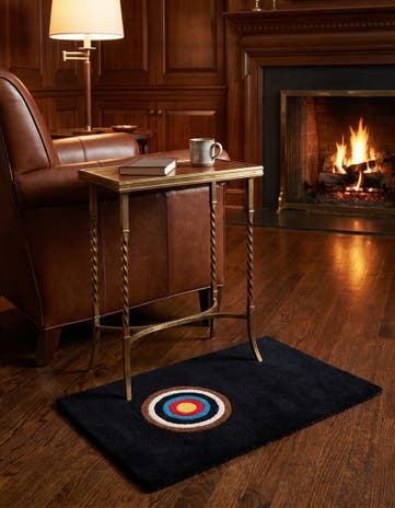 Black Hand Knotted WM Brown Driver Rug