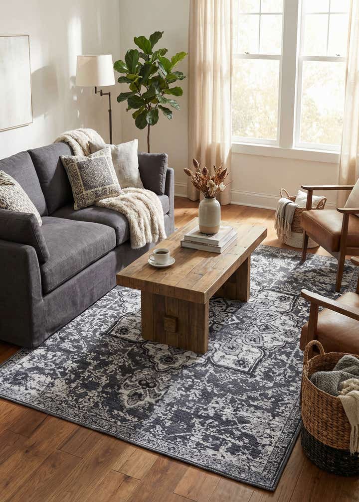 5' 3 x 8' Washable Francesca Rug