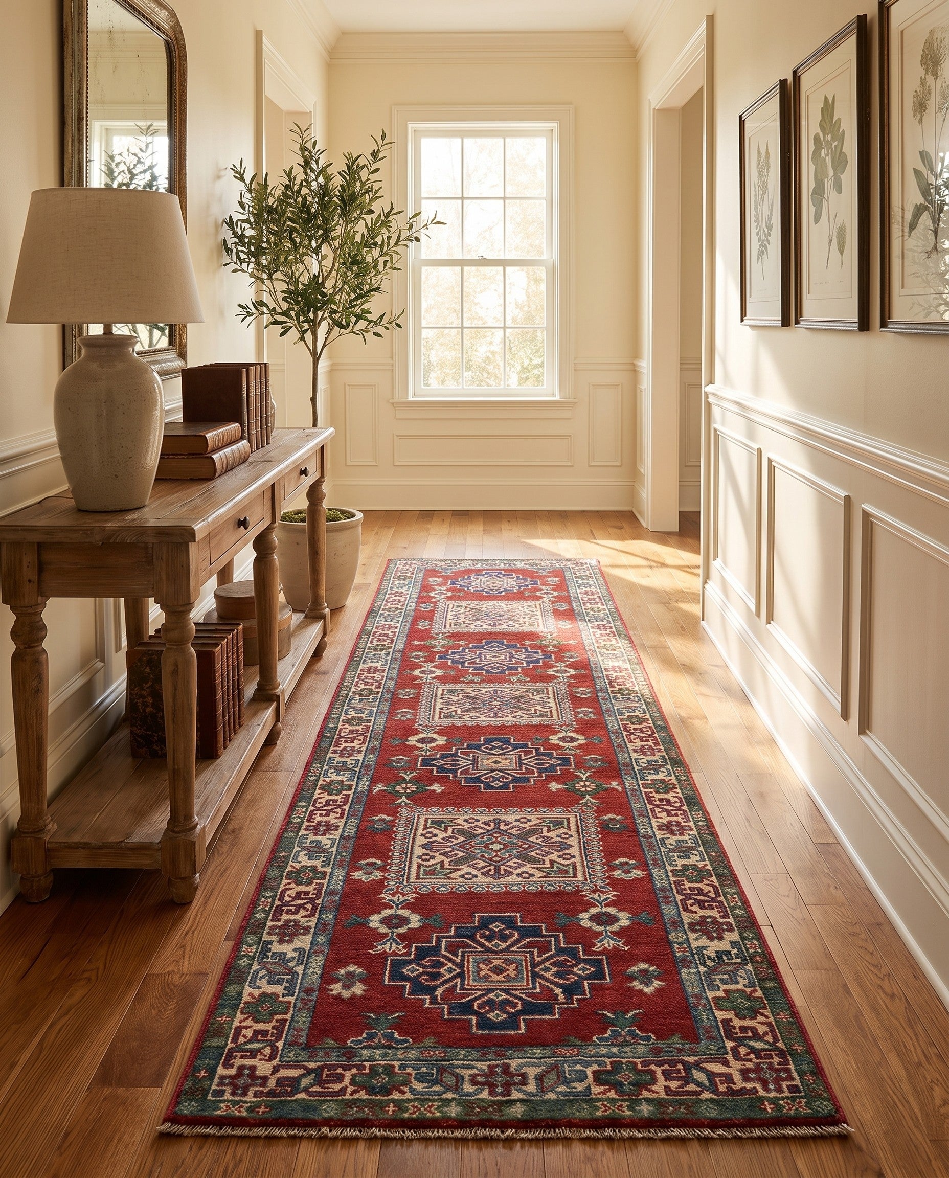 2' 8 x 9' 6 Hand Knotted Kazak Runner Rug