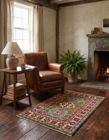 2' x 3' Hand Knotted Kazak Rug