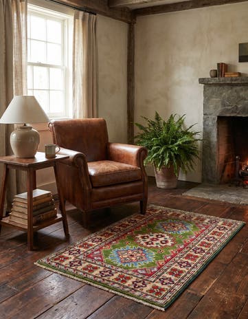 2' x 3' Hand Knotted Kazak Rug