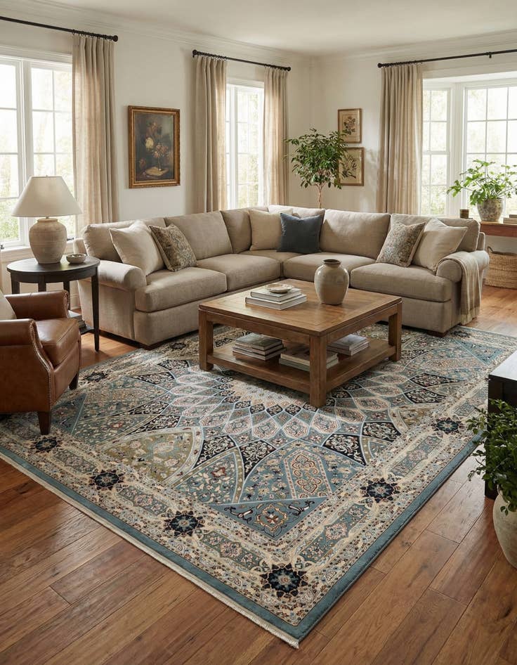 Detail image of 10' x 13' Nain Design Rug