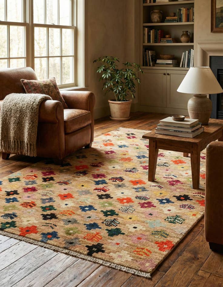 Detail image of 4' 4 x 5' 11 Hand Knotted Balouch Wool Rug