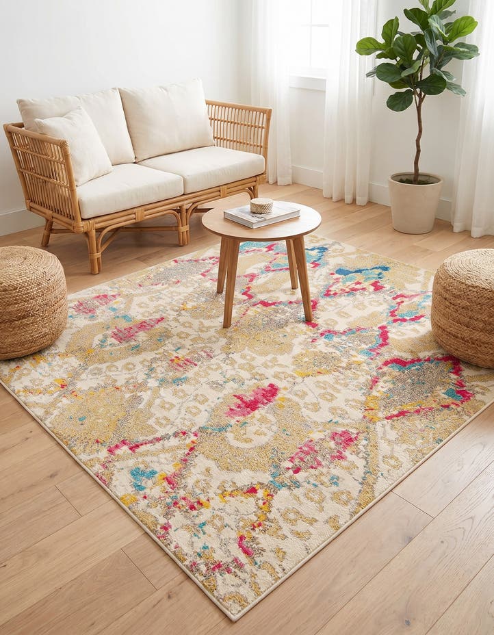 6' x 6' Washable Mesa Square Rug
