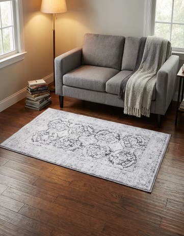 Charcoal Washable Timeless Rug