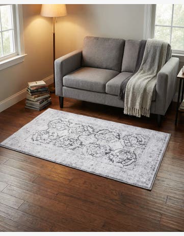 Charcoal Washable Timeless Rug