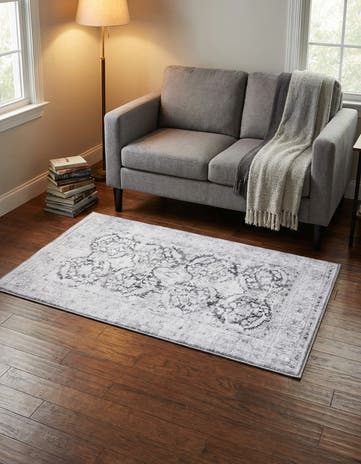 Charcoal Washable Timeless Rug