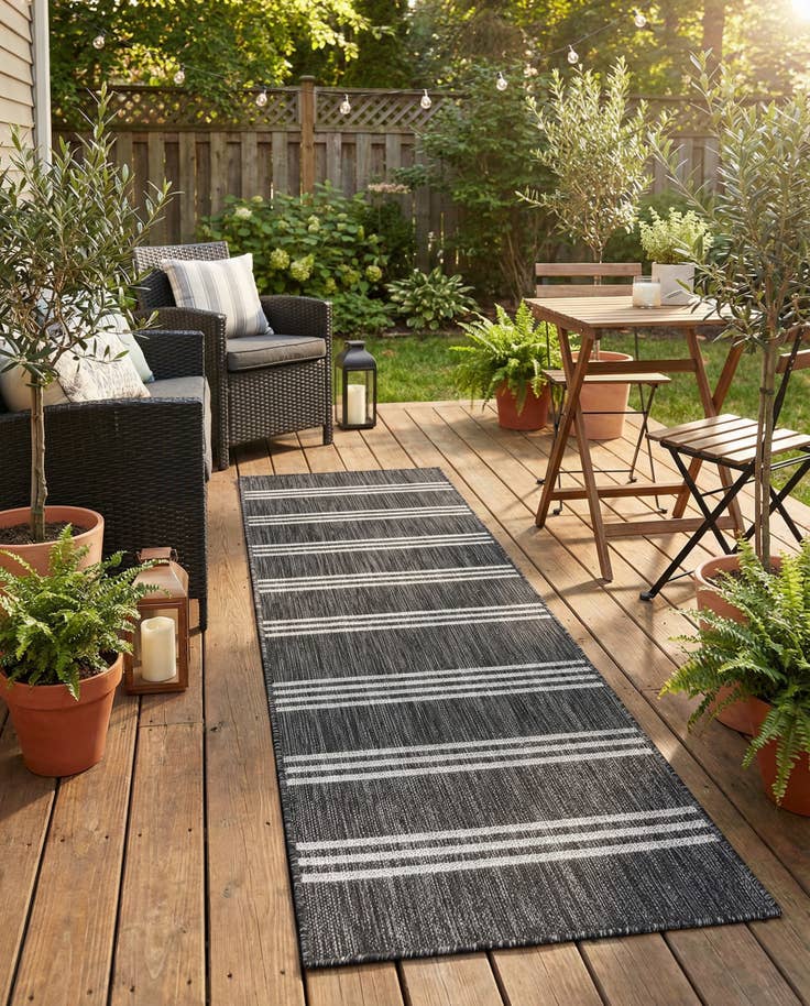 Detail image of 2' x 7' Easy-Clean Jill Zarin Anguilla Indoor / Outdoor Runner Rug