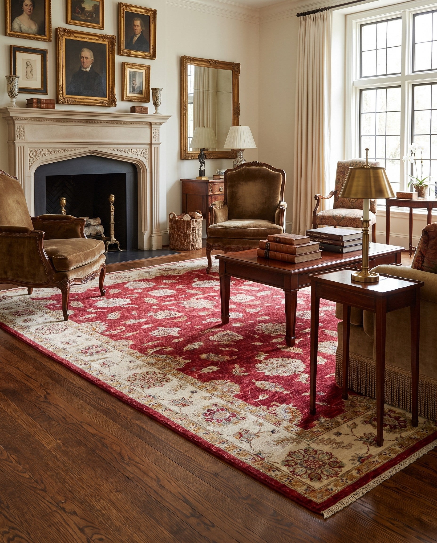 6' 9 x 9' 10 Hand Knotted Ziegler Rug