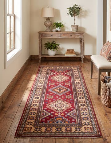 2' 6 x 6' 8 Hand Knotted Kazak Runner Rug