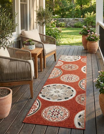 2' x 8' Easy-Clean Modern Indoor / Outdoor Runner Rug
