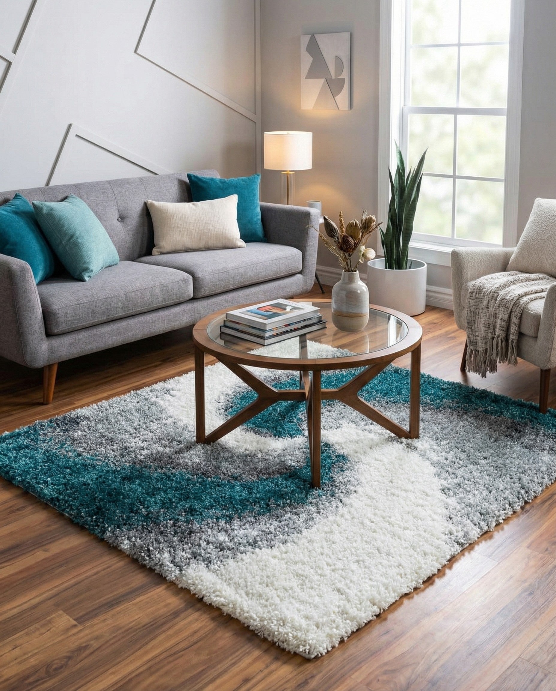 5' x 5' Soft Touch Shag Square Rug