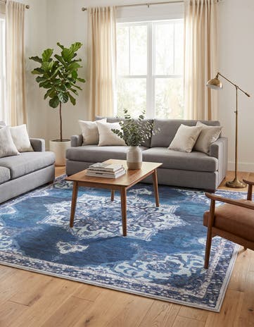 7' 3 x 7' 3 Washable Francesca Square Rug